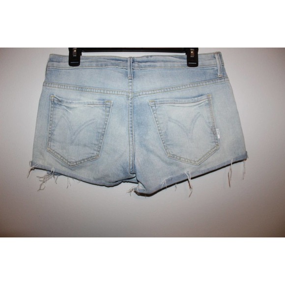 MOTHER Pants - Mother The S. N. S. Short Fray Jean Shorts Light Wash Women's Size 30 H14159
